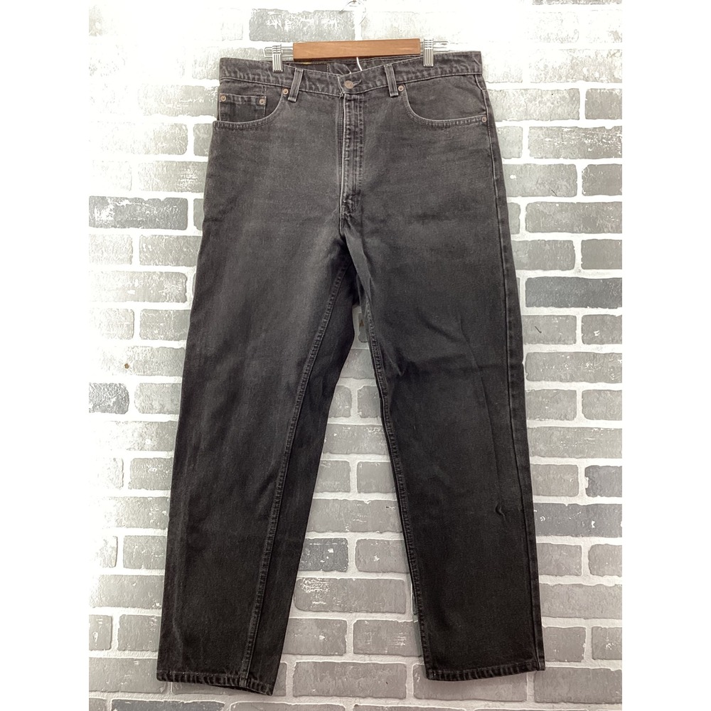 Vintage Levis 550 Relaxed Fit Tapered Leg Jeans Mens 38x32 Black Made in USA